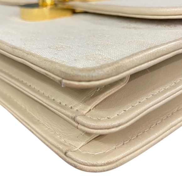 Gucci Shoulder Bag w/ COA | Authentic Gucci Handbag Gold Hardware Ivory Micro GG - Picture 7 of 16